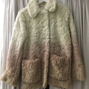 Anthropologie Faux Fur Coat